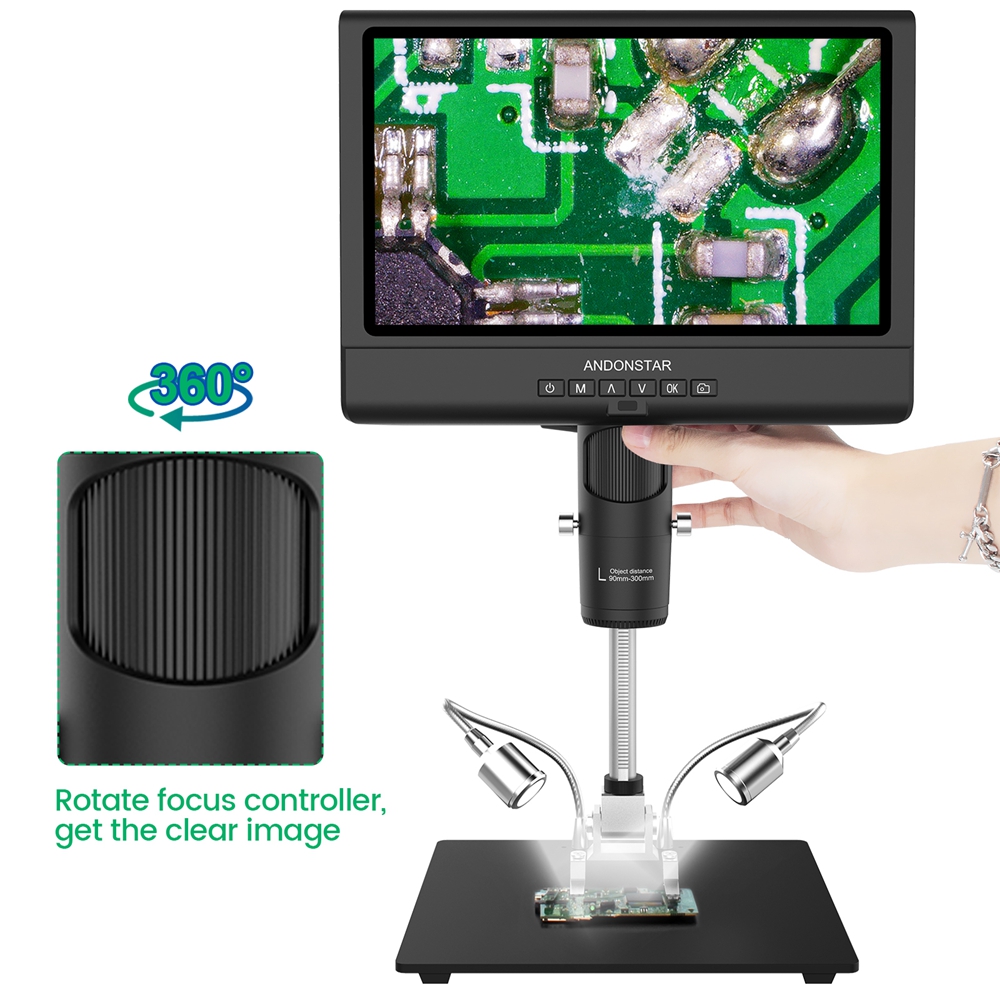 Veterinary Microscope Binocular - Andonstar Digital Microscope 10.1 inch Adjustable